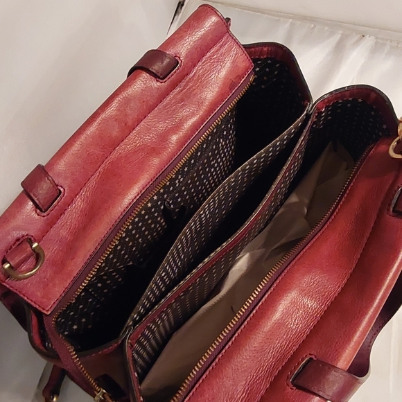 KATE SPADE SATURDAY WEEKENDER MERLOT WINE LARGE SATCHEL CONVERTIBLE BAG - Picture 6 of 8